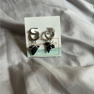 Real Shark Tooth Huggie Hoop Earrings